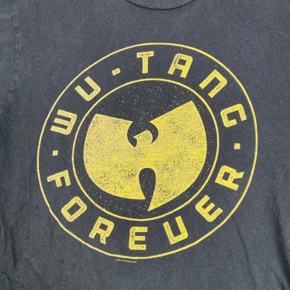 Wu-Tang Clan Forever T-Shirt Mens Large Black Yellow Graphic Hip Hop FEA 2014